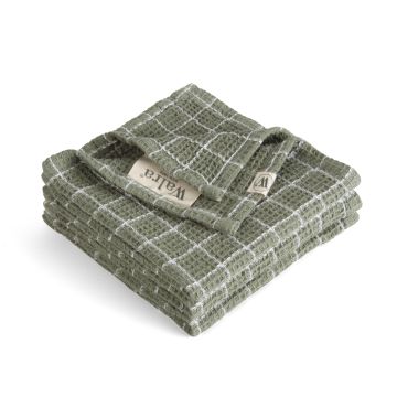 Dry with Cubes vaatdoek 30x30cm legergroen (3 stuks)