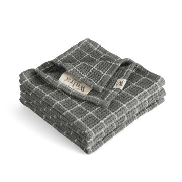 Dry with Cubes vaatdoek 30x30cm off-black (3 stuks)