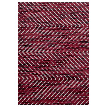 Base Swift tapis poils ras coureur 80x250cm rouge