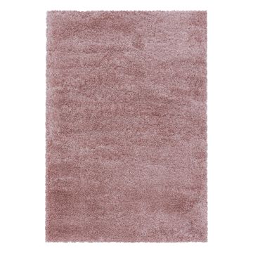 Fluffy Shaggy vloerkleed hoogpolig rechthoek 240x340cm roos