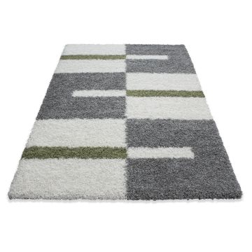 Gala Shaggy tapis poils longs rectangle 80x150cm vert