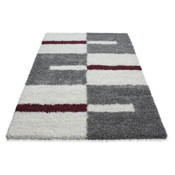 Gala Shaggy tapis poils longs rectangle 80x150cm rouge