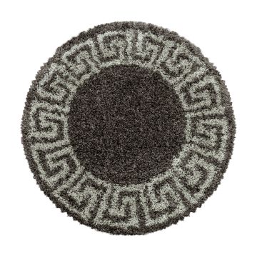 Hera Shaggy tapis poils longs rond Ø 160cm taupe