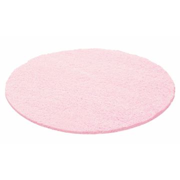 Life Shaggy tapis poils longs rond Ø 160cm roses