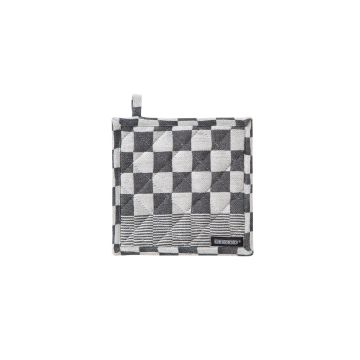 DDDDD Barbeque pannenlap 21x21cm zwart (2 stuks)