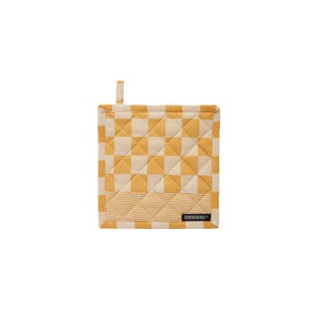 DDDDD Barbeque pannenlap 21x21cm oker (2 stuks)