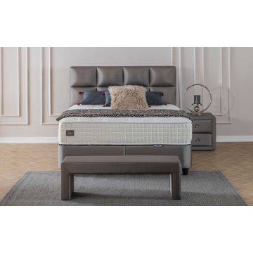 Toulon opbergboxspring 140x200cm grijs