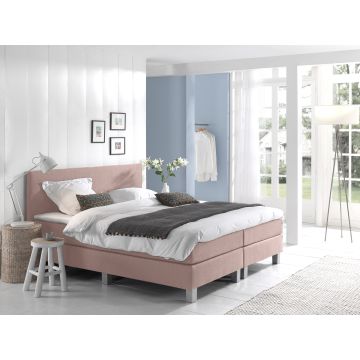 Comfort 2.0 vlakke boxspring 200x220cm roze