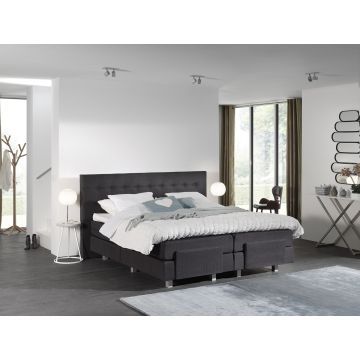 Your Home Pull elektrische boxspring 140x200cm antraciet met Hybrid topper