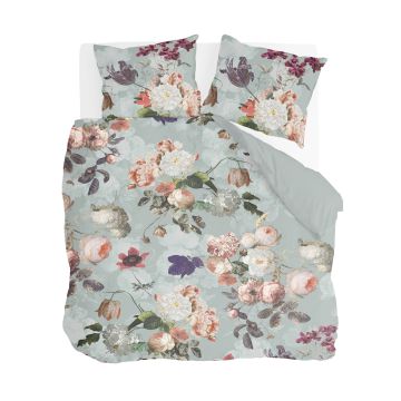 Flowers United dekbedovertrek 240x220cm mint