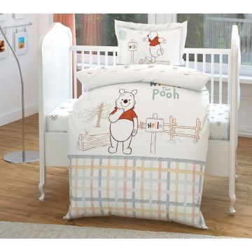 Taç Disney Home - Winnie The Pooh & Enjoy ranforce bebek nevresim takımı 100x150cm (lisansli)