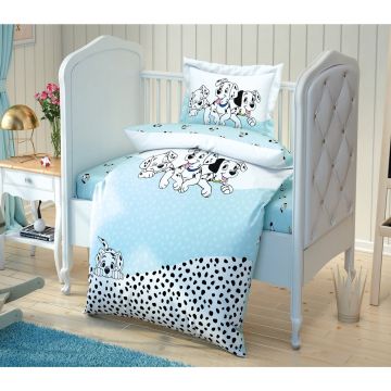 Taç Disney Home - 101 Dalmaçyalı ranforce bebek nevresim takımı 100x150cm (lisansli)