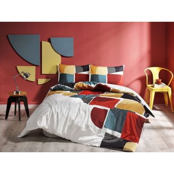 Taç Leo ranforce çift kişilik nevresim takımı 200x220cm hardal