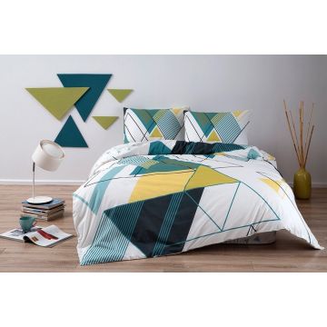 Taç Capel ranforce çift kişilik nevresim takımı 200x220cm petrol