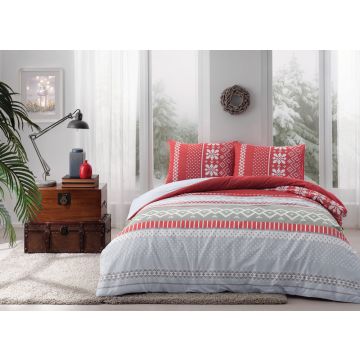 Taç Merry ranforce çift kişilik nevresim takımı 200x220cm kırmızı