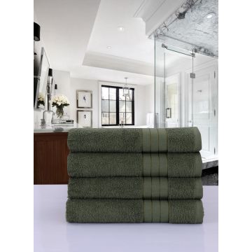 handdoekenset 50x100cm (4 stuks) nr:1000 groen