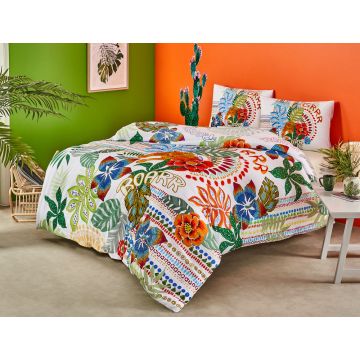 Taç Tess ranforce çift kişilik nevresim takımı 200x220cm yeşil